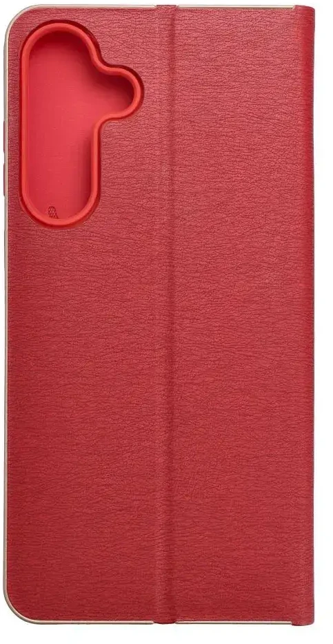 Oem LUNA Book auksinis dėklas, skirtas SAMSUNG S25 FE, raudonas