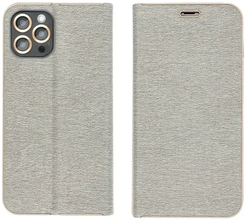 Dėklas Forcell Oem LUNA Book Gold skirtas Samsung Galaxy A53 5G sidabro spalvos