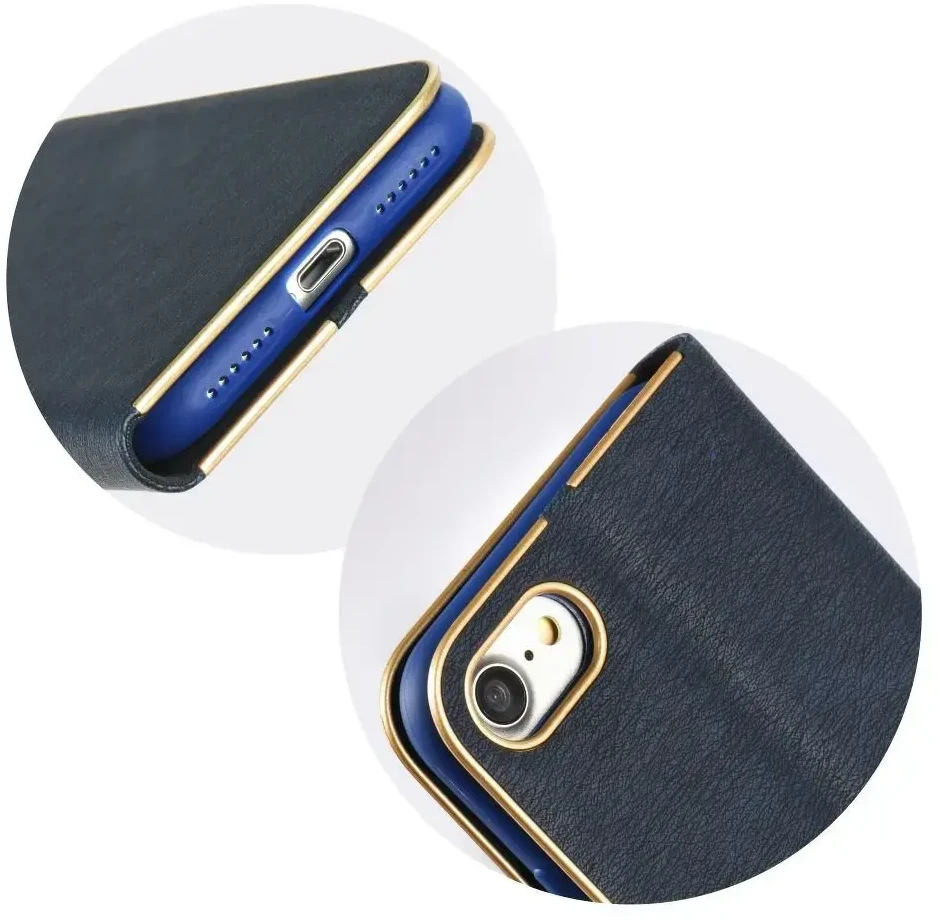 Dėklas Oem LUNA Book Gold skirtas Samsung Galaxy J5 2017 navy mėlynos spalvos