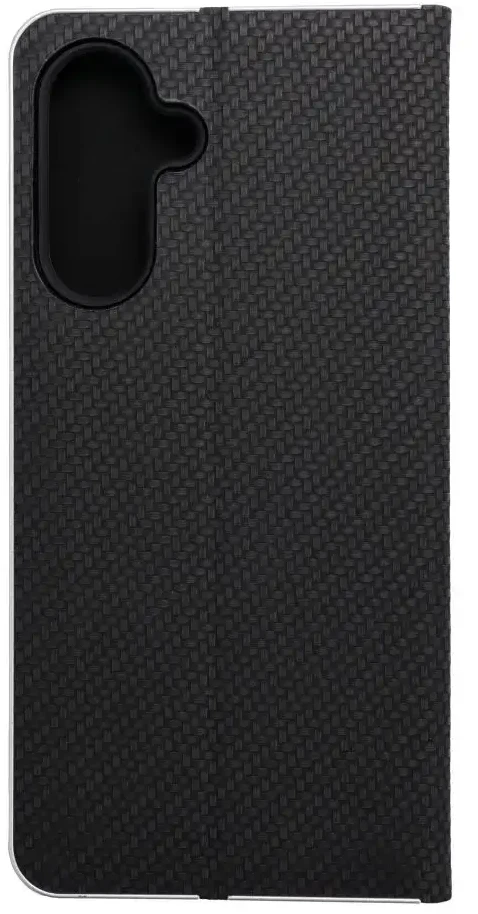 Oem LUNA Book anglies pluošto dėklas, skirtas SAMSUNG A17, juodas