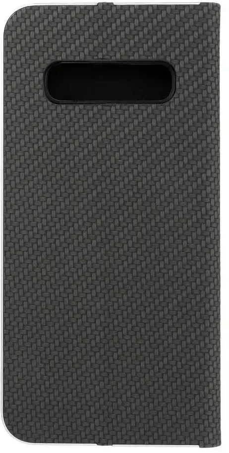 Dėklas Oem LUNA Book Carbon skirtas Samsung Galaxy S10 Plus juodos spalvos