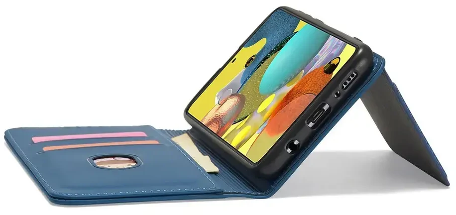 Hurtel Magnet Card dėklas skirtas Samsung Galaxy A13 5G, raudonas