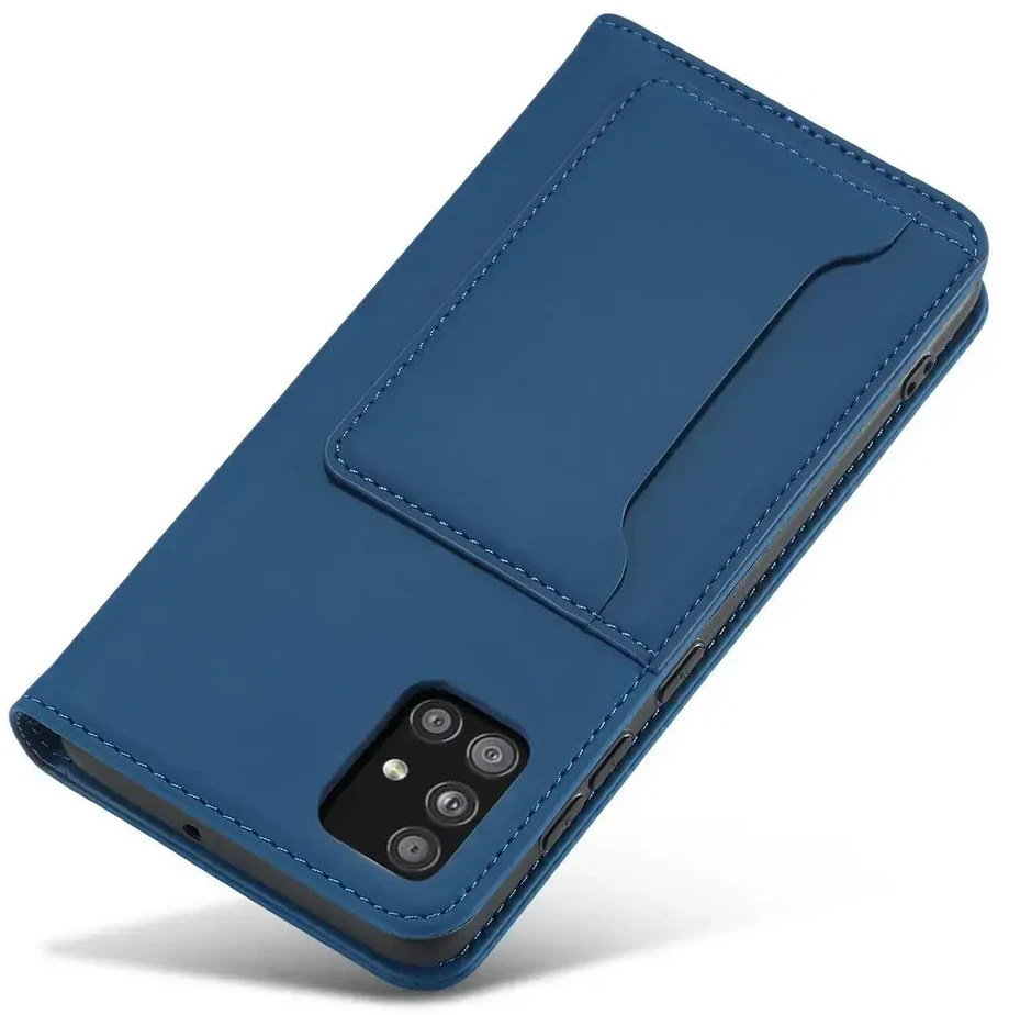 Hurtel Magnet Card dėklas skirtas Samsung Galaxy A13 5G, raudonas