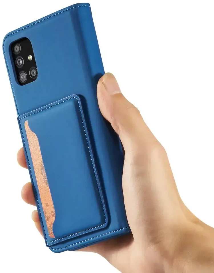 Hurtel Magnet Card dėklas skirtas Samsung Galaxy A13 5G, raudonas