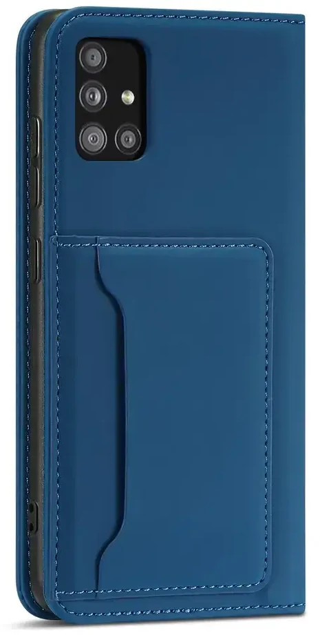 Hurtel Magnet Card dėklas skirtas Samsung Galaxy A13 5G, raudonas
