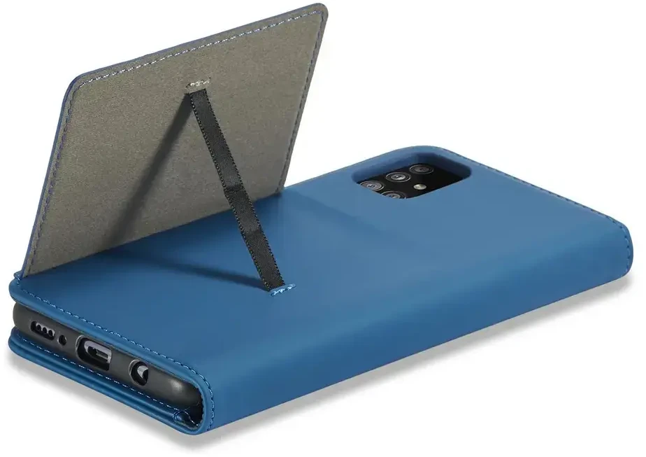 Hurtel Magnet Card dėklas skirtas Samsung Galaxy A13 5G, raudonas