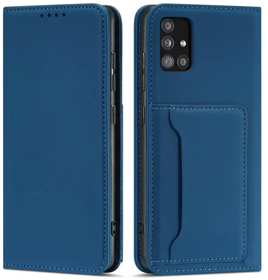 Hurtel Magnet Card dėklas skirtas Samsung Galaxy A13 5G, raudonas