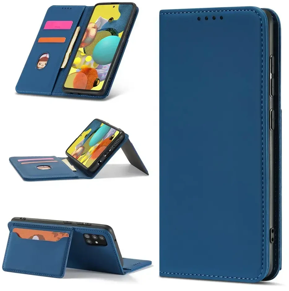 Hurtel Magnet Card dėklas skirtas Samsung Galaxy A13 5G, raudonas