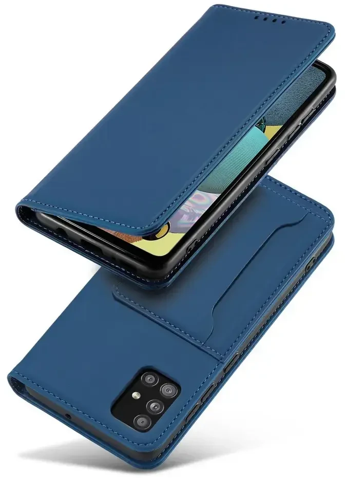 Hurtel Magnet Card dėklas skirtas Samsung Galaxy A13 5G, raudonas