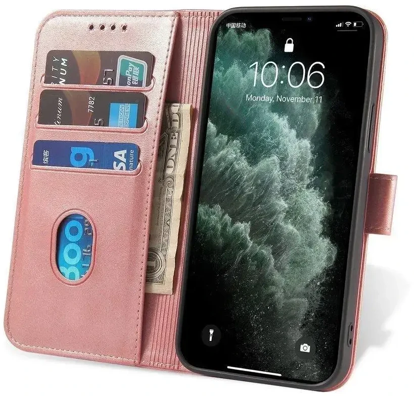 Hurtel atverčiamas dėklas skirtas Samsung Galaxy A73, rožinis