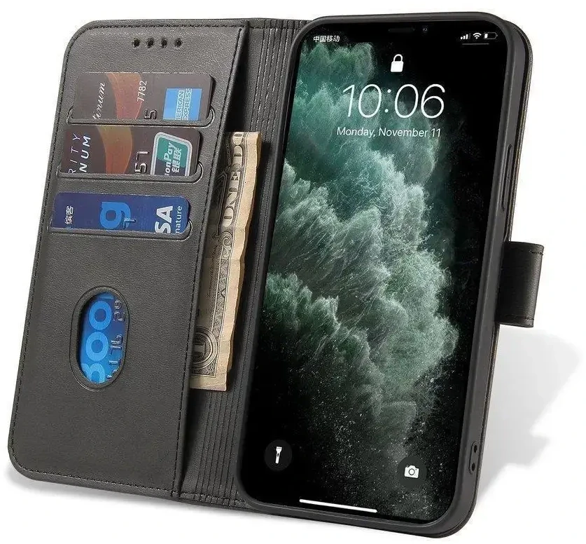 Hurtel atverčiamas dėklas skirtas Samsung Galaxy A73, juodas