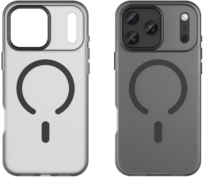Hurtel Dėklas Magnetic Abrasive skirtas Apple iPhone 17 Pro Max suderinamas su MagSafe – matinės juodos spalvos
