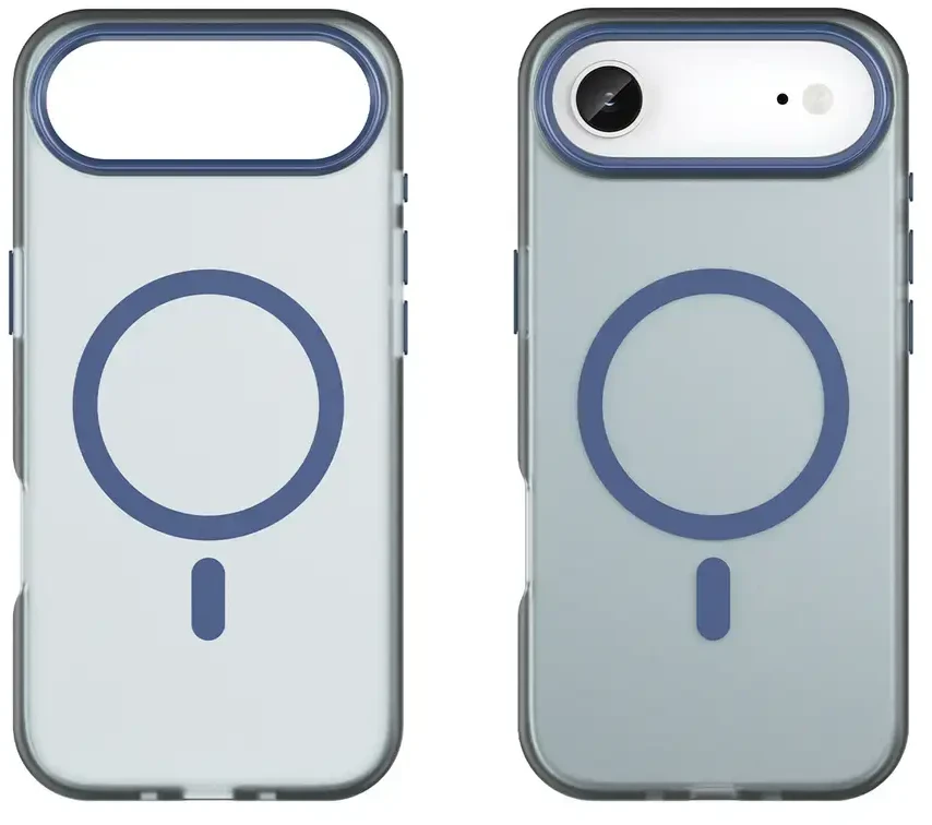 Hurtel Dėklas Magnetic Abrasive skirtas Apple iPhone 17 Air suderinamas su MagSafe – mėlynos spalvos