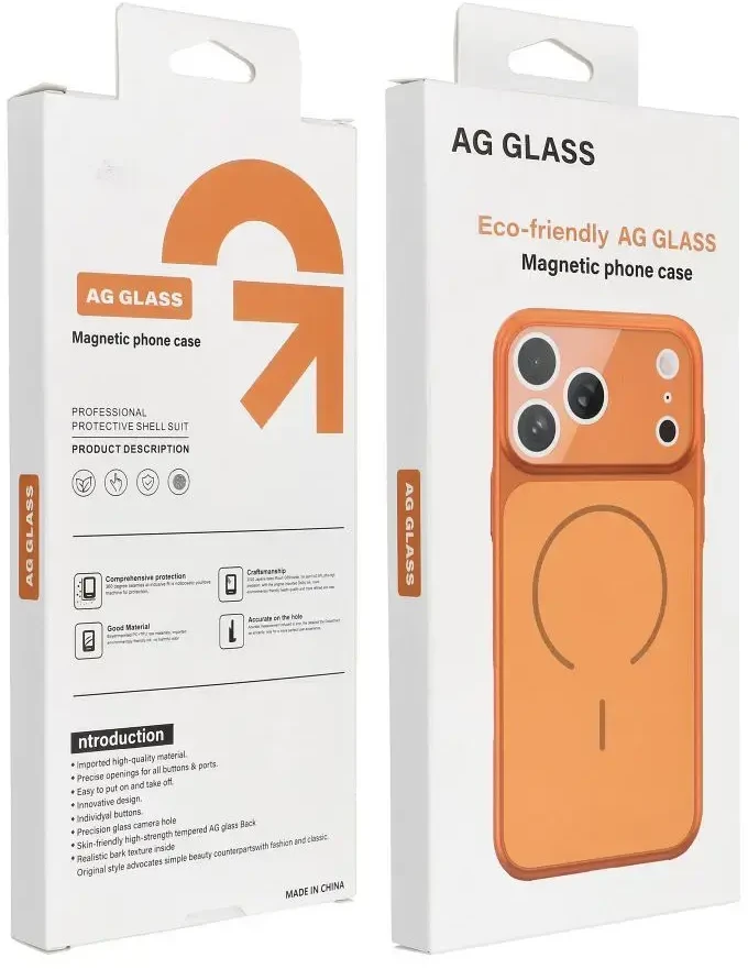 OEM dėklas, skirtas iPhone 11 PRO MAX Make 17, suderinamas su MagSafe, oranžinis