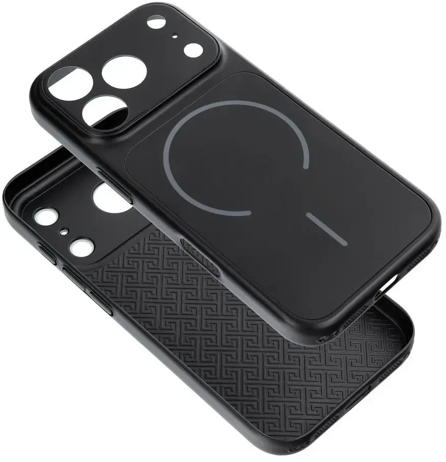 OEM dėklas, skirtas „iPhone 15“ ir „17“, suderinamas su „MagSafe“ juodas