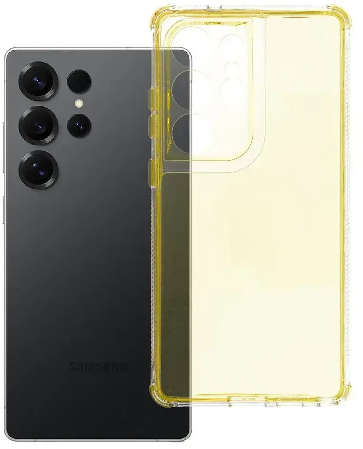 Oem MATRIX CLEAR Dėklas skirtas Samsung Galaxy S25 Ultra geltonos spalvos