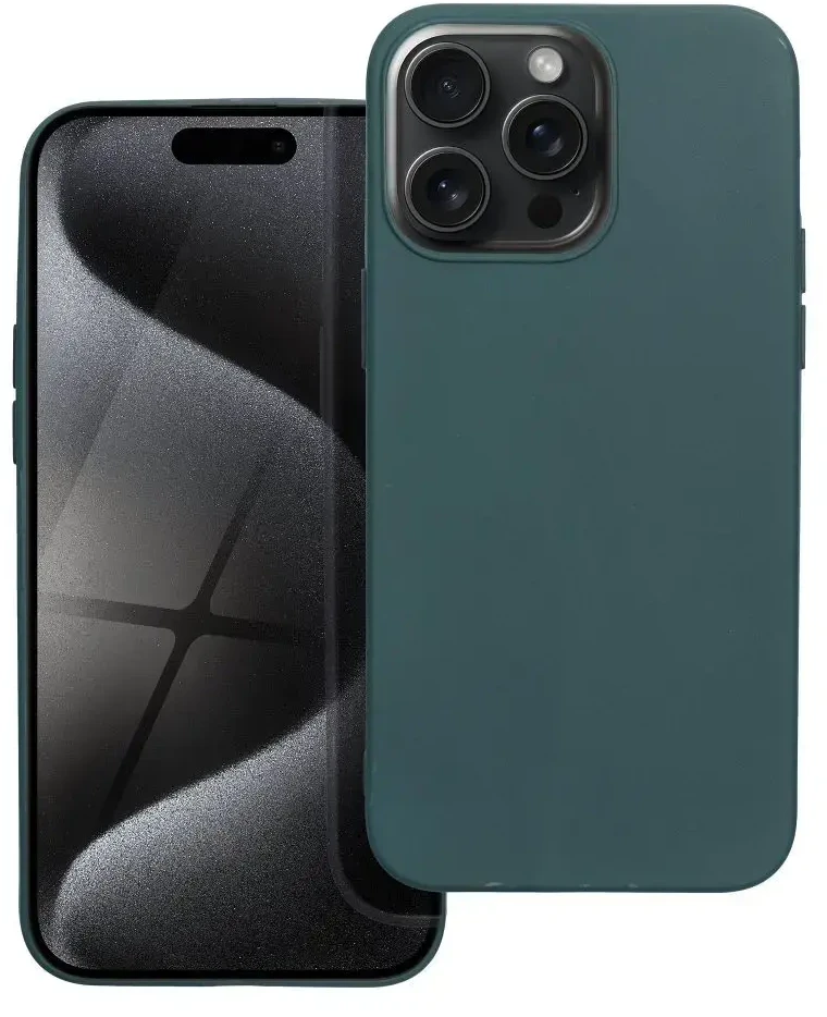OEM dėklas, skirtas iPhone 15 PRO MAX, matinės tamsios žalios spalvos