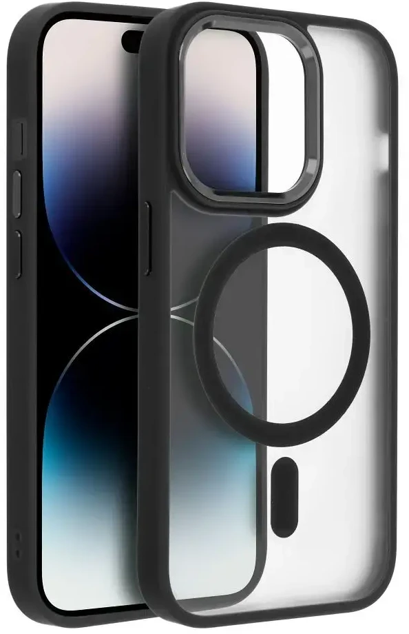 OEM dėklas, skirtas „iPhone 17 AIR“ matiniam „Mag“ dangteliui, suderinamas su „MagSafe“ juodu