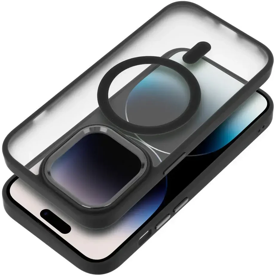 OEM dėklas, skirtas „iPhone 17 AIR“ matiniam „Mag“ dangteliui, suderinamas su „MagSafe“ juodu