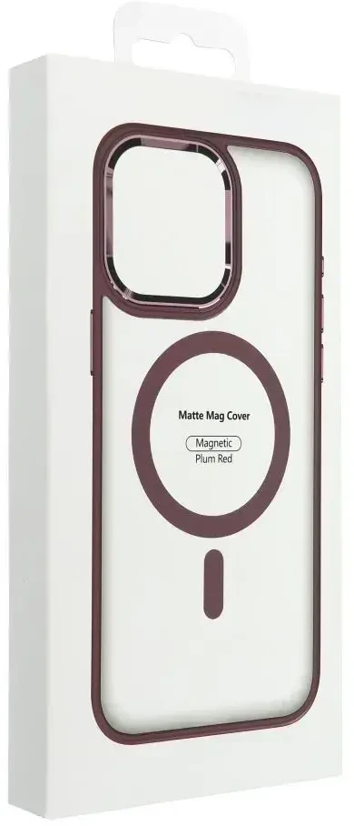 Oem Originalus „iPhone 17 Pro / 18 Pro“ dėklas (žemas kameros kraštas), matinis „Mag“ dėklas, suderinamas su „MagSafe“, raudonas