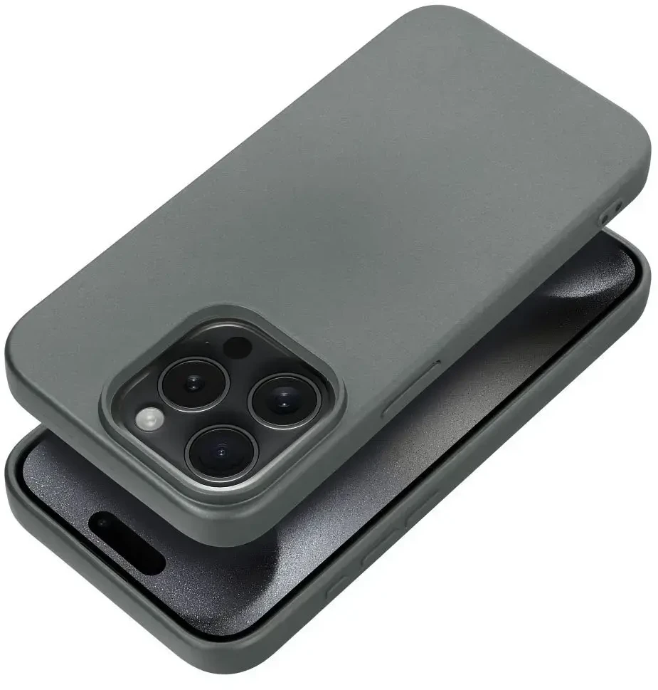 OEM dėklas, skirtas iPhone 15 PRO, metalinis, pilkas