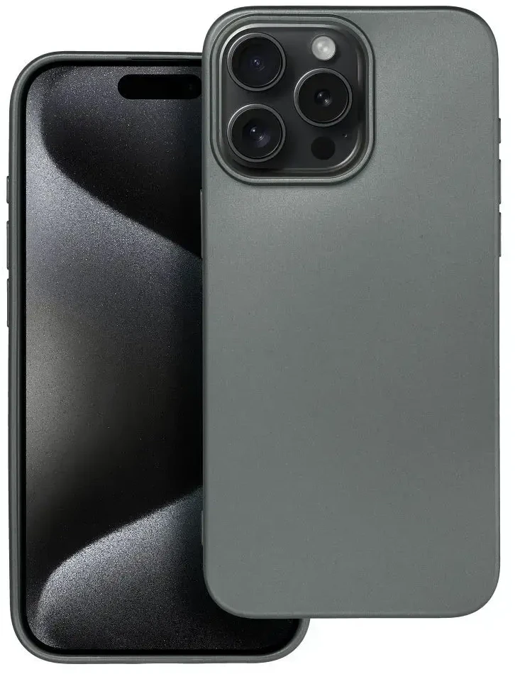 OEM dėklas, skirtas iPhone 15 PRO MAX, metalinis, pilkas