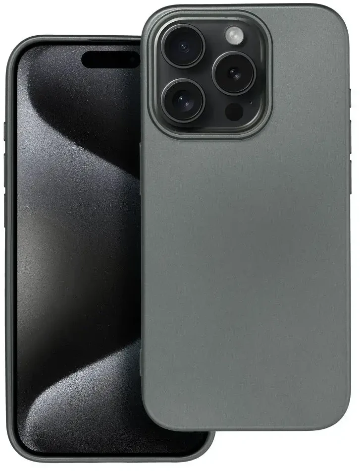 OEM dėklas, skirtas iPhone 15 PRO, metalinis, pilkas