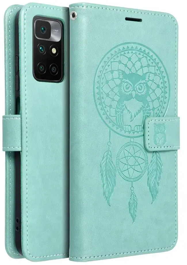 Forcell Oem MEZZO Book dėklas skirtas Xiaomi Redmi 10 / 10 2022 dreamcatcher žalios spalvos