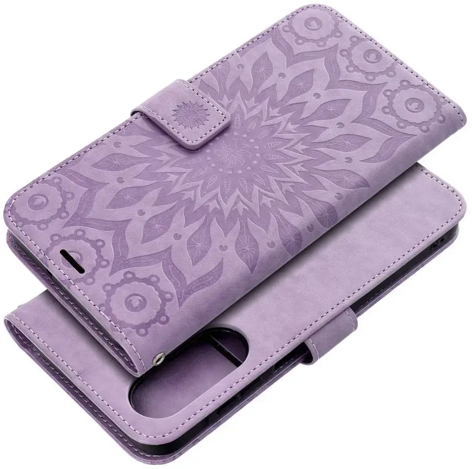 Oem MEZZO atverčiamas dėklas XIAOMI Redmi Note 14 5G mandala violetinis