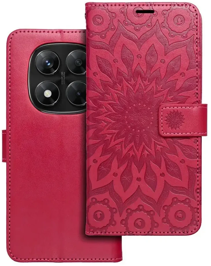 Oem MEZZO Book dėklas skirtas Xiaomi Redmi Note 14 PRO 5G / 14 PRO PLUS 5G mandala magenta