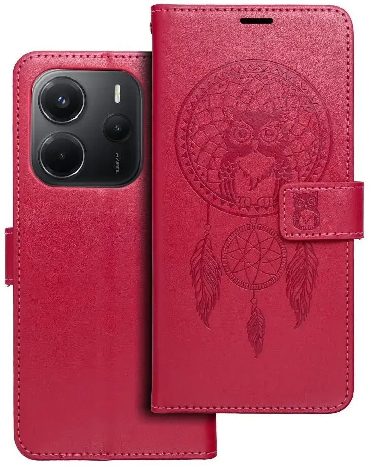 Oem MEZZO Book dėklas skirtas Xiaomi Redmi Note 14 5G dreamcatcher magenta