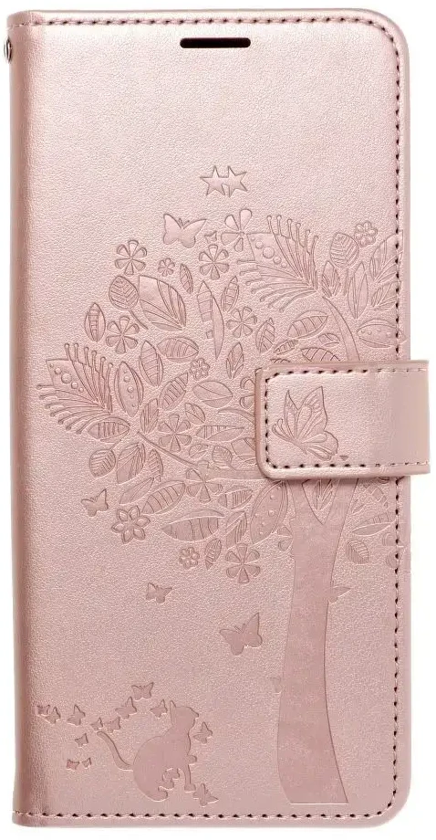 Forcell Oem MEZZO Book dėklas skirtas Xiaomi Redmi Note 10 Pro medžio rose auksinis