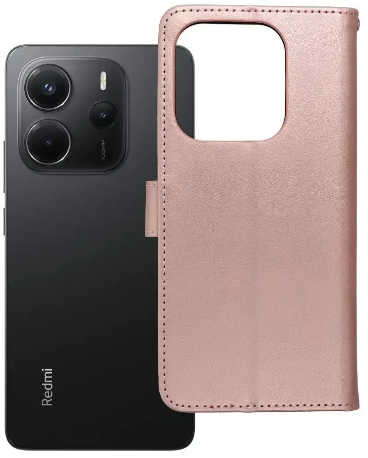 Oem Greengo MEZZO atverčiamas dėklas, skirtas XIAOMI Redmi Note 14 4G (GLOBAL – 164,84 mm x 78,15 mm x 8,16 mm) Dreamcatcher Rose Gold