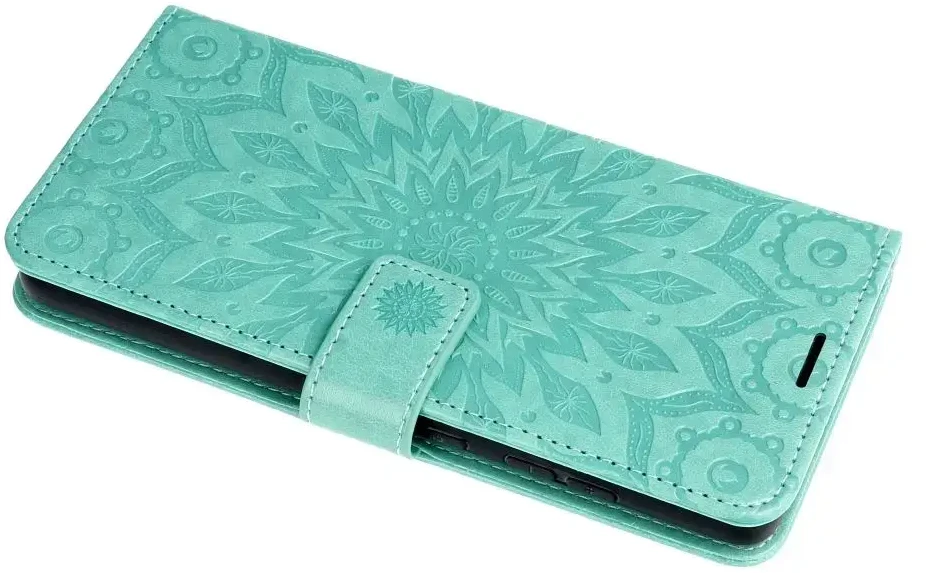 Oem MEZZO Book dėklas skirtas Xiaomi Redmi Note 14 PRO 5G / 14 PRO PLUS 5G mandala žalios spalvos