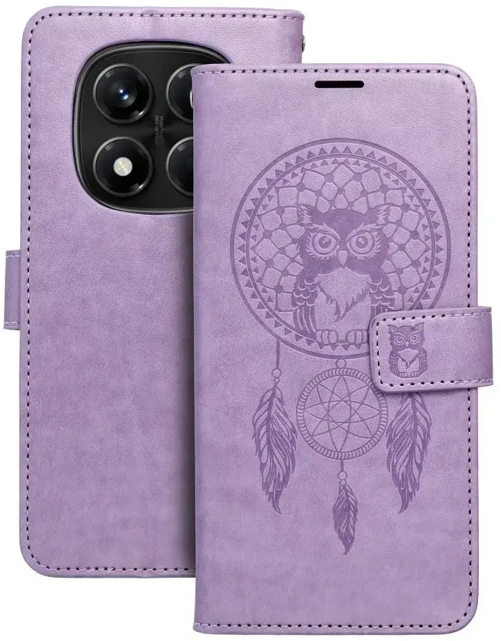 Oem MEZZO Book dėklas skirtas Xiaomi Redmi Note 14 PRO 4G dreamcatcher violetinės spalvos