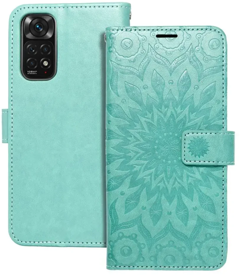 Forcell Oem MEZZO Book dėklas skirtas Xiaomi Redmi Note 11 / 11S mandala žalios spalvos