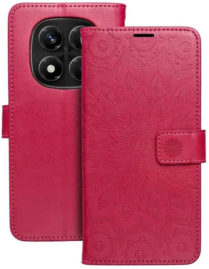 Oem MEZZO Book dėklas skirtas Xiaomi Redmi Note 14 PRO 4G mandala magenta