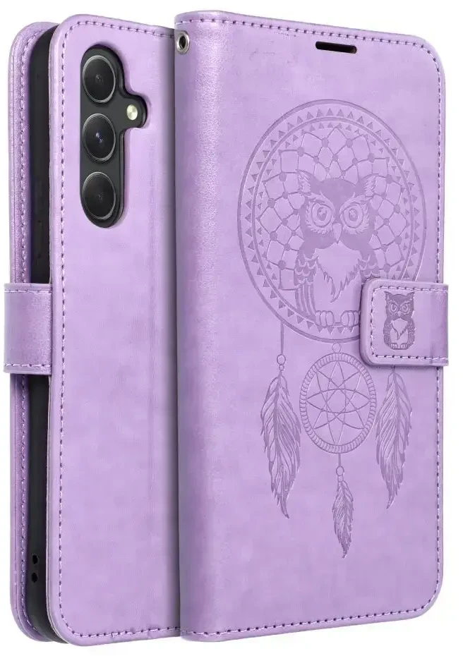 Telefono dėklas Oem MEZZO Book skirtas Samsung A54 5G, violetinės spalvos