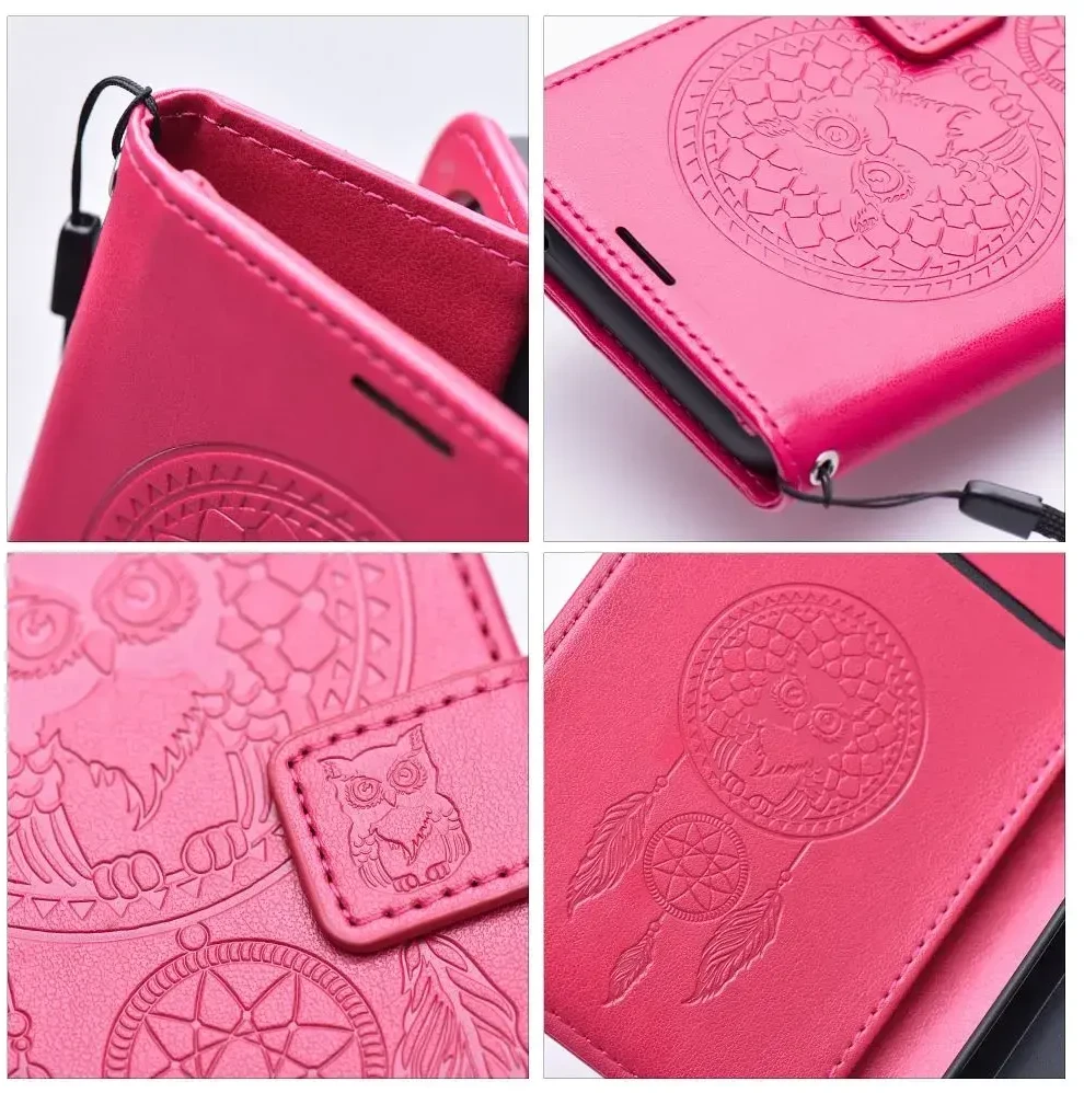 Oem MEZZO Book dėklas skirtas Samsung Galaxy A12 / M12 dreamcatcher magenta