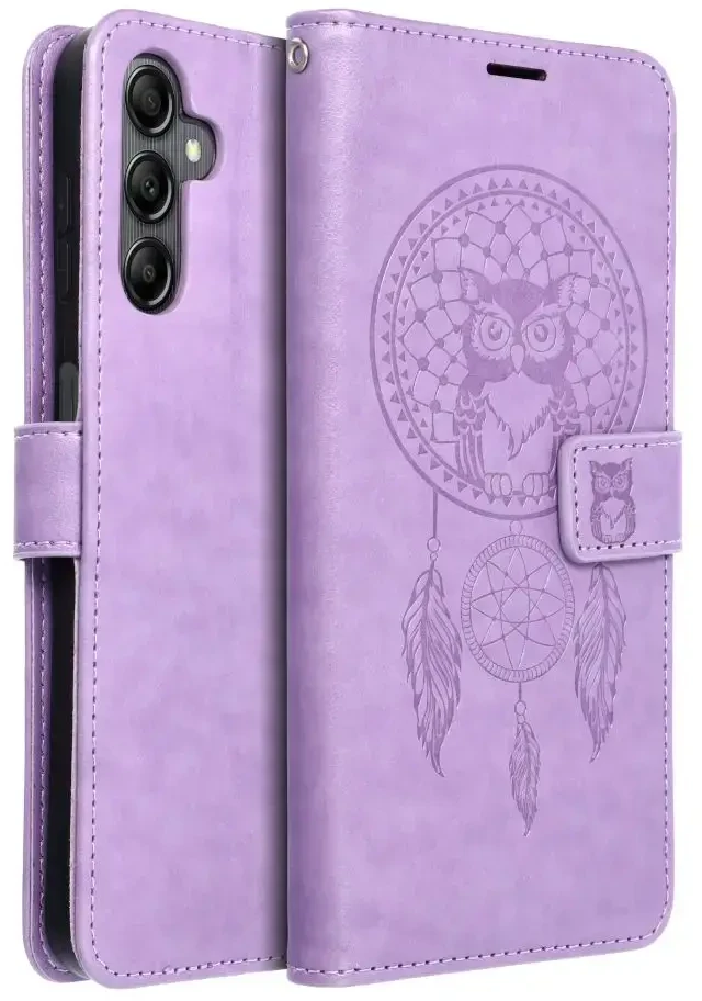 Oem MEZZO Book dėklas skirtas Samsung Galaxy A14 4G / A14 5G dreamcatcher violetinės spalvos