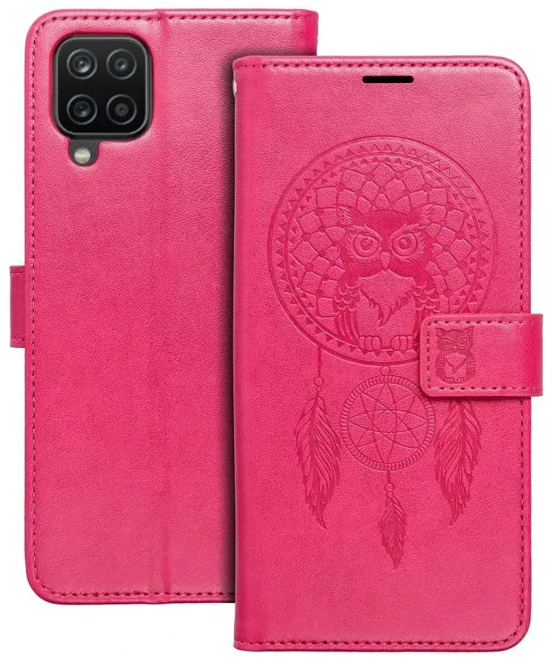 Oem MEZZO Book dėklas skirtas Samsung Galaxy A12 / M12 dreamcatcher magenta