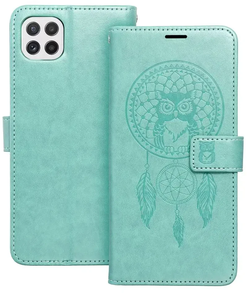 Forcell Oem MEZZO Book dėklas skirtas Samsung Galaxy A22 5G dreamcatcher žalios spalvos