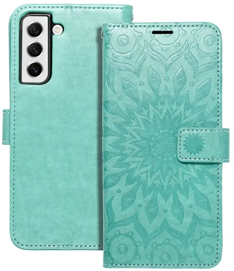 Forcell Oem MEZZO Book dėklas skirtas Samsung Galaxy A52 5G / A52 LTE ( 4G ) / A52s 5G mandala žalios spalvos