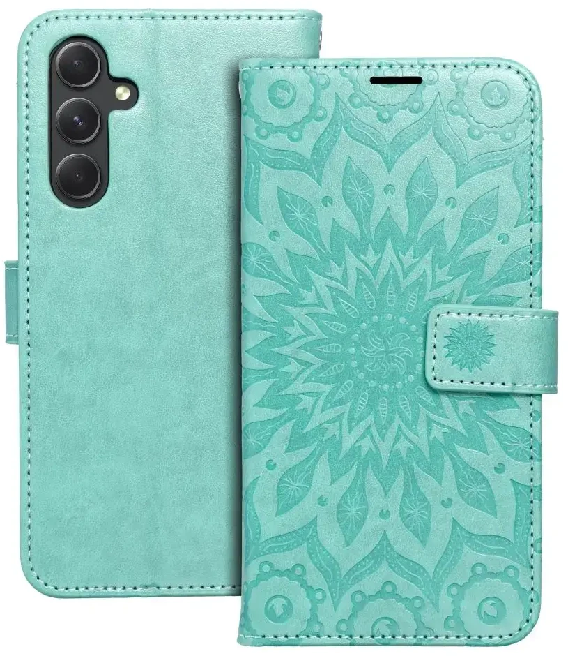 Telefono dėklas Oem MEZZO Book skirtas Samsung A54 5G, žalios spalvos