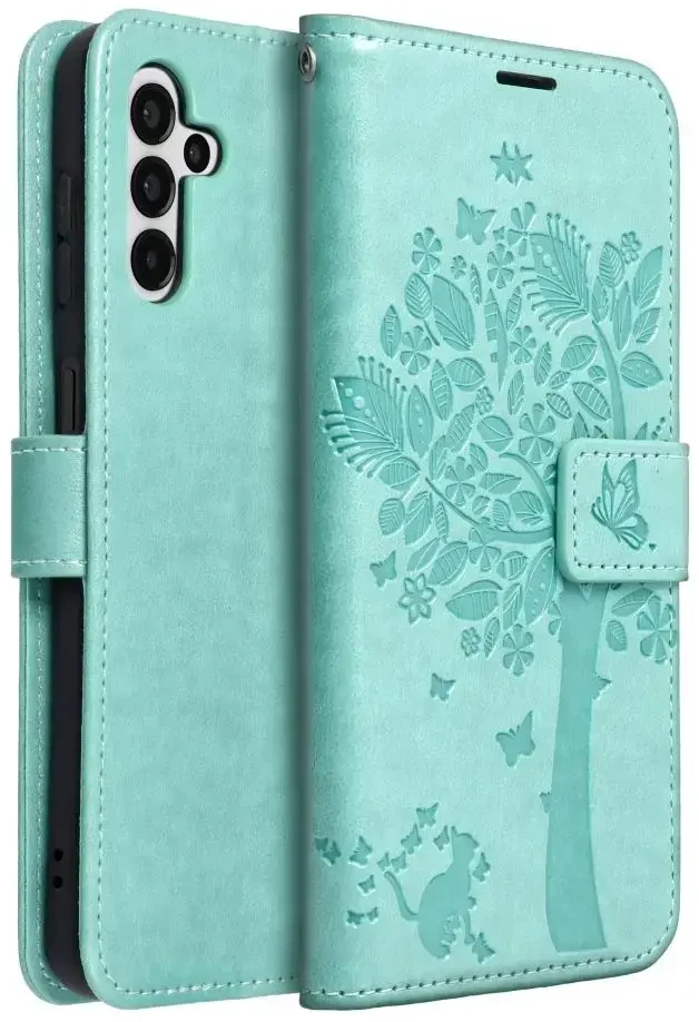 Forcell Oem MEZZO Book dėklas skirtas Samsung Galaxy A32 5G medžio žalios spalvos