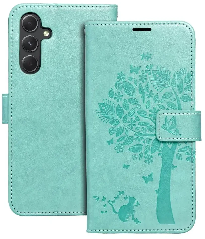Telefono dėklas Oem MEZZO Book skirtas Samsung A54 5G, žalios spalvos