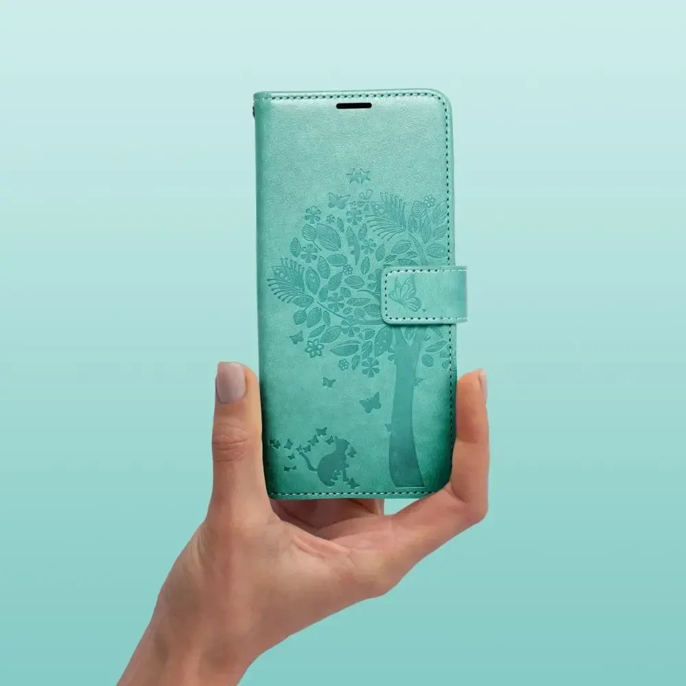 Dėklas Forcell Oem Flip case for iPhone 13 Mezzo Book medžio žalias
