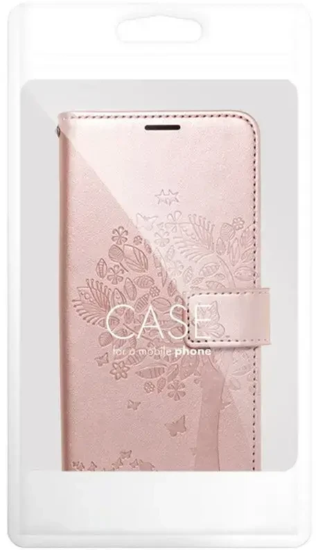 Forcell Oem MEZZO Book dėklas skirtas Samsung Galaxy A32 LTE ( 4G ) medžio rose auksinis