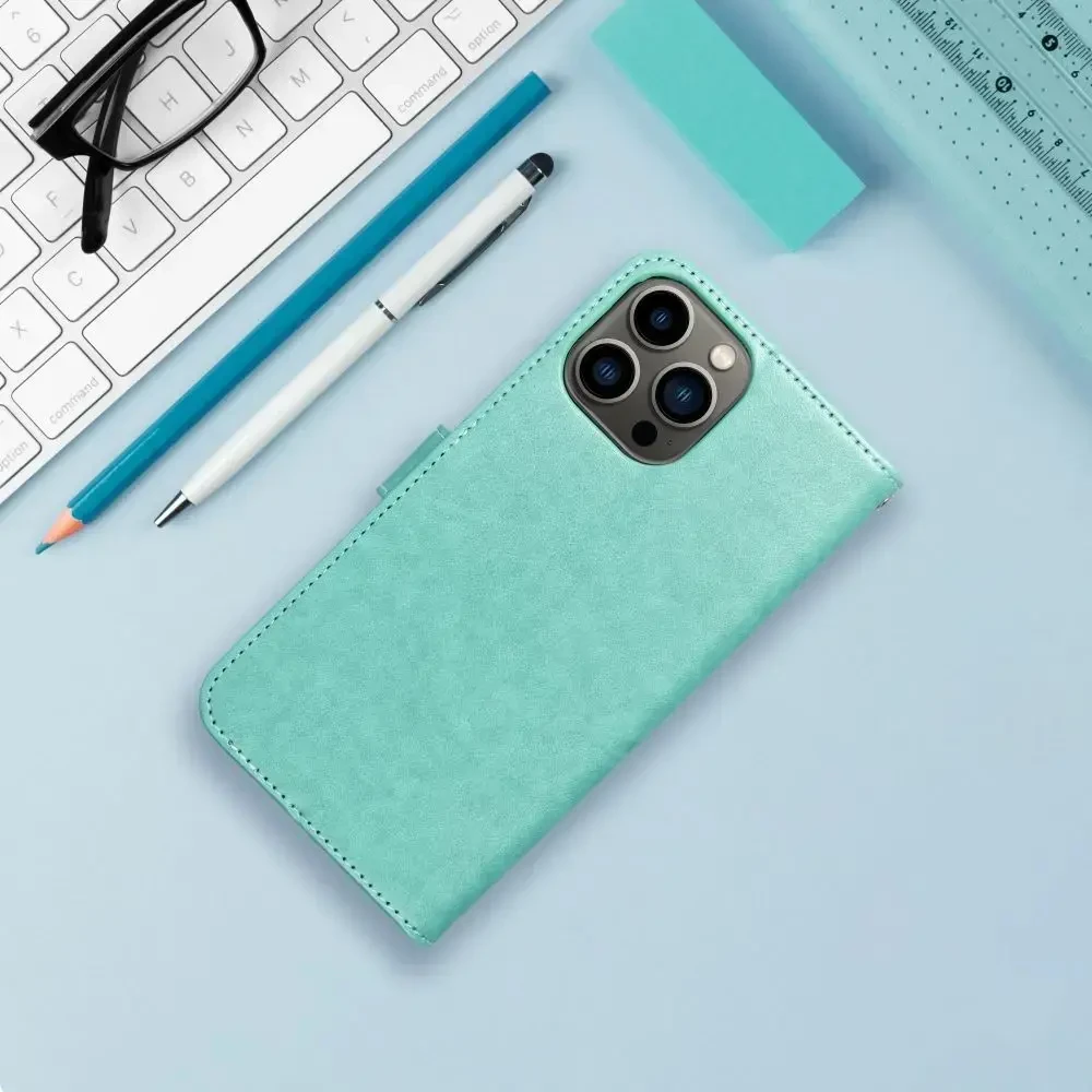 Dėklas Forcell Oem Flip case for iPhone 13 Mezzo Book medžio žalias