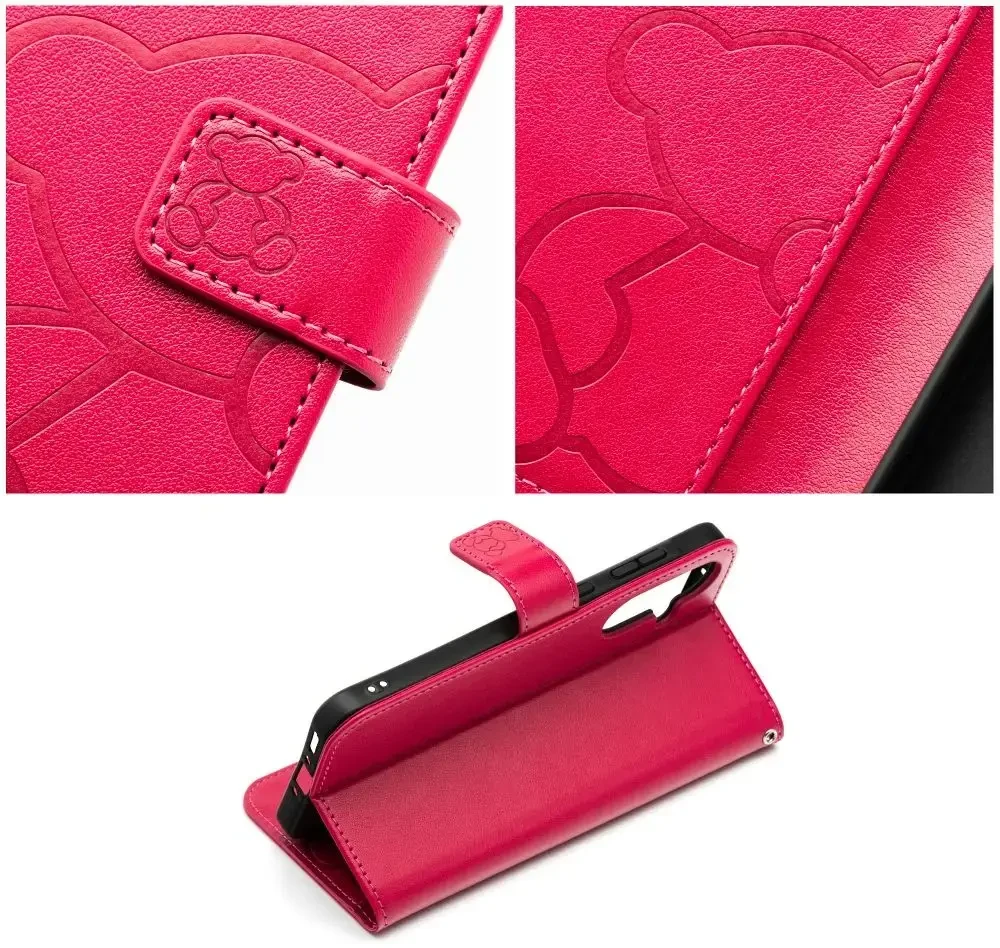 Oem MEZZO Book dėklas skirtas Samsung Galaxy A26 5G teddy bear magenta